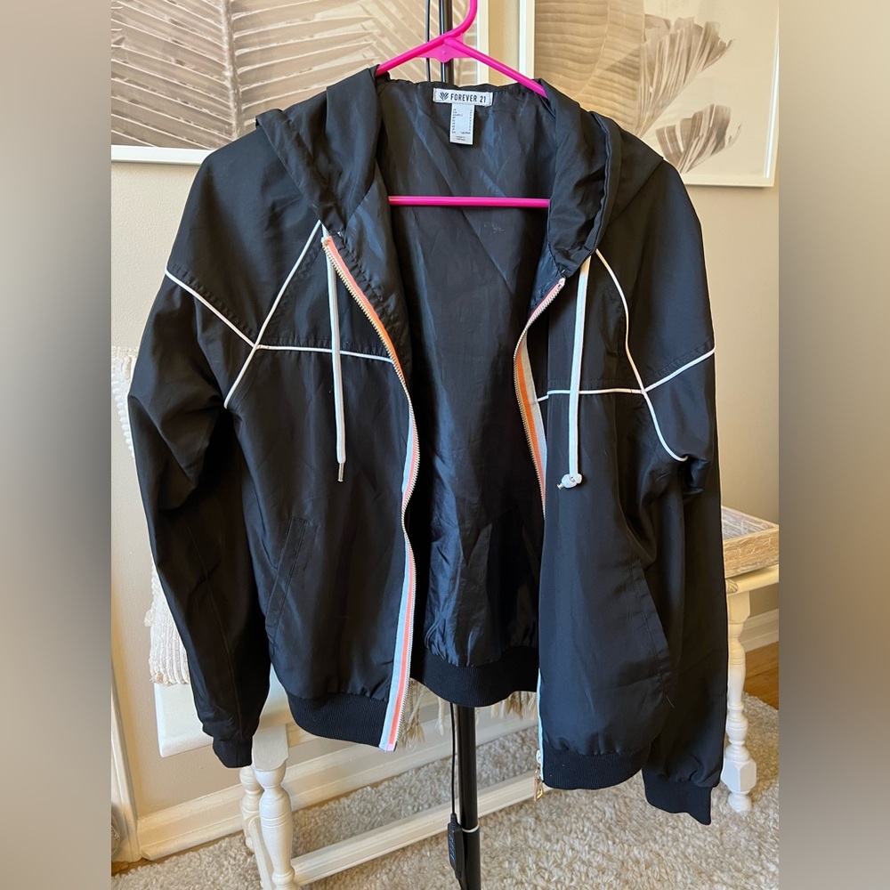 Forever 21 Black Rain Jacket